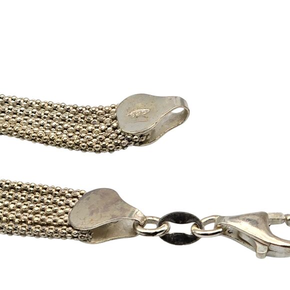 Vintage Bracelet Sterling Silver 925 Multichain Knot Italy 7" Length 6g - Picture 3 of 9